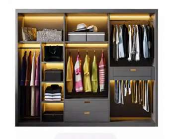 Mẫu tủ quần áo cánh kính gỗ MDF cốt xanh chống ẩm QA176